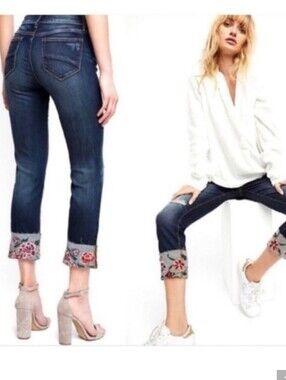 DRIFTWOOD Colette Embroidered Hem Jeans